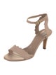 Chloé Leather Scalloped Accent Sandals