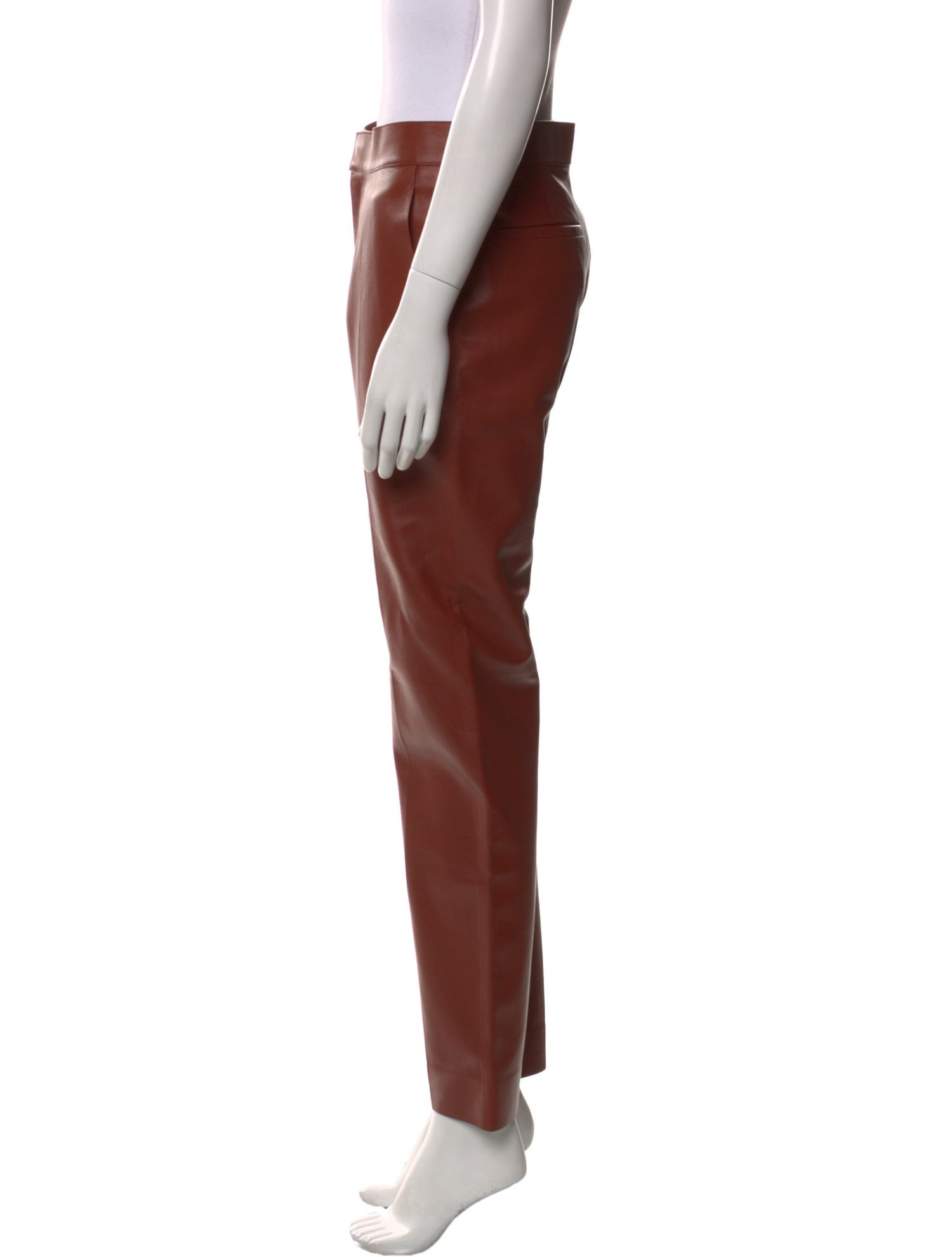 Chloé Leather Straight Leg Pants