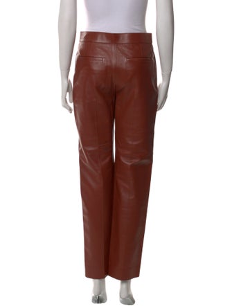 Chloé Leather Straight Leg Pants