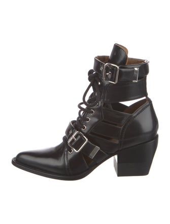 Chloé Leather Lace-Up Boots