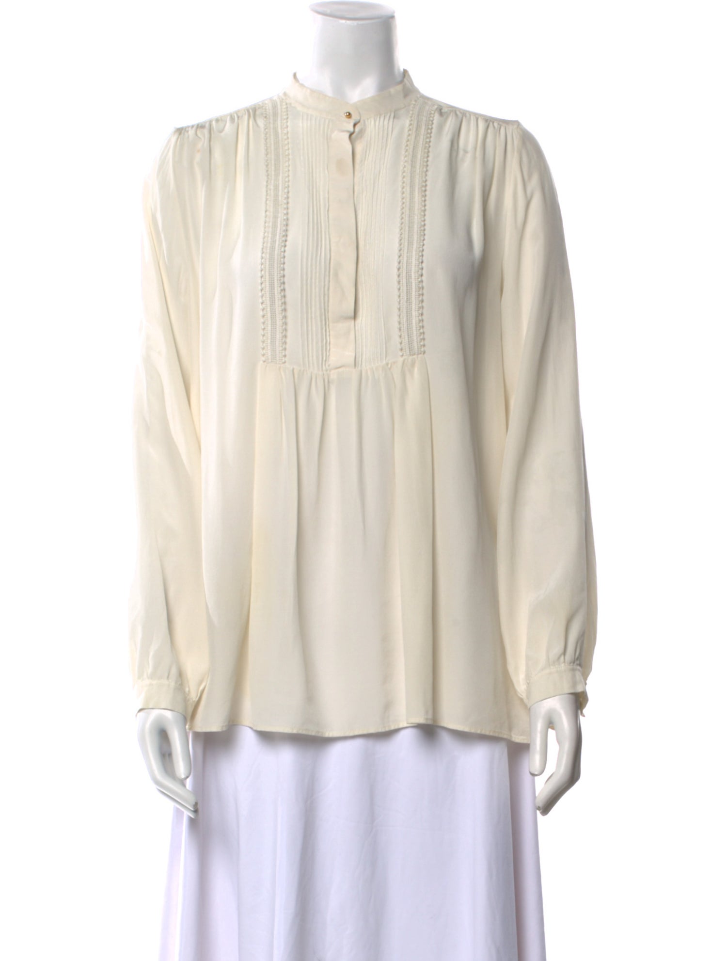 Chloé Silk Mock Neck Blouse