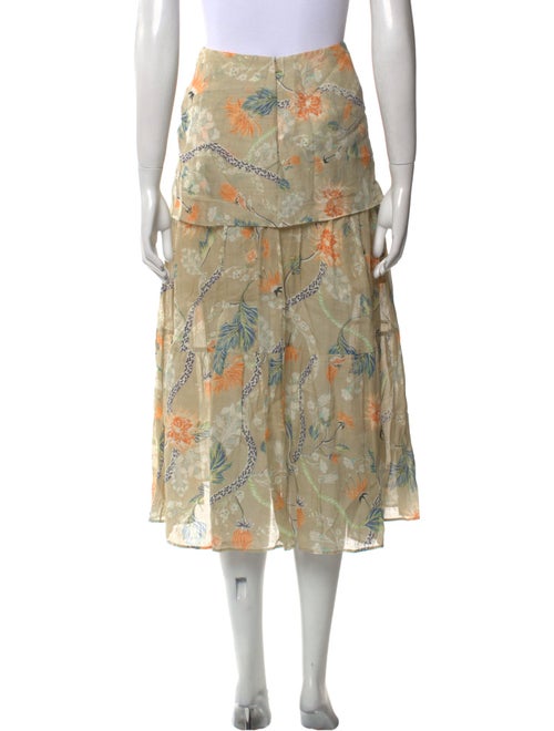 Chloé Floral Print Midi Length Skirt
