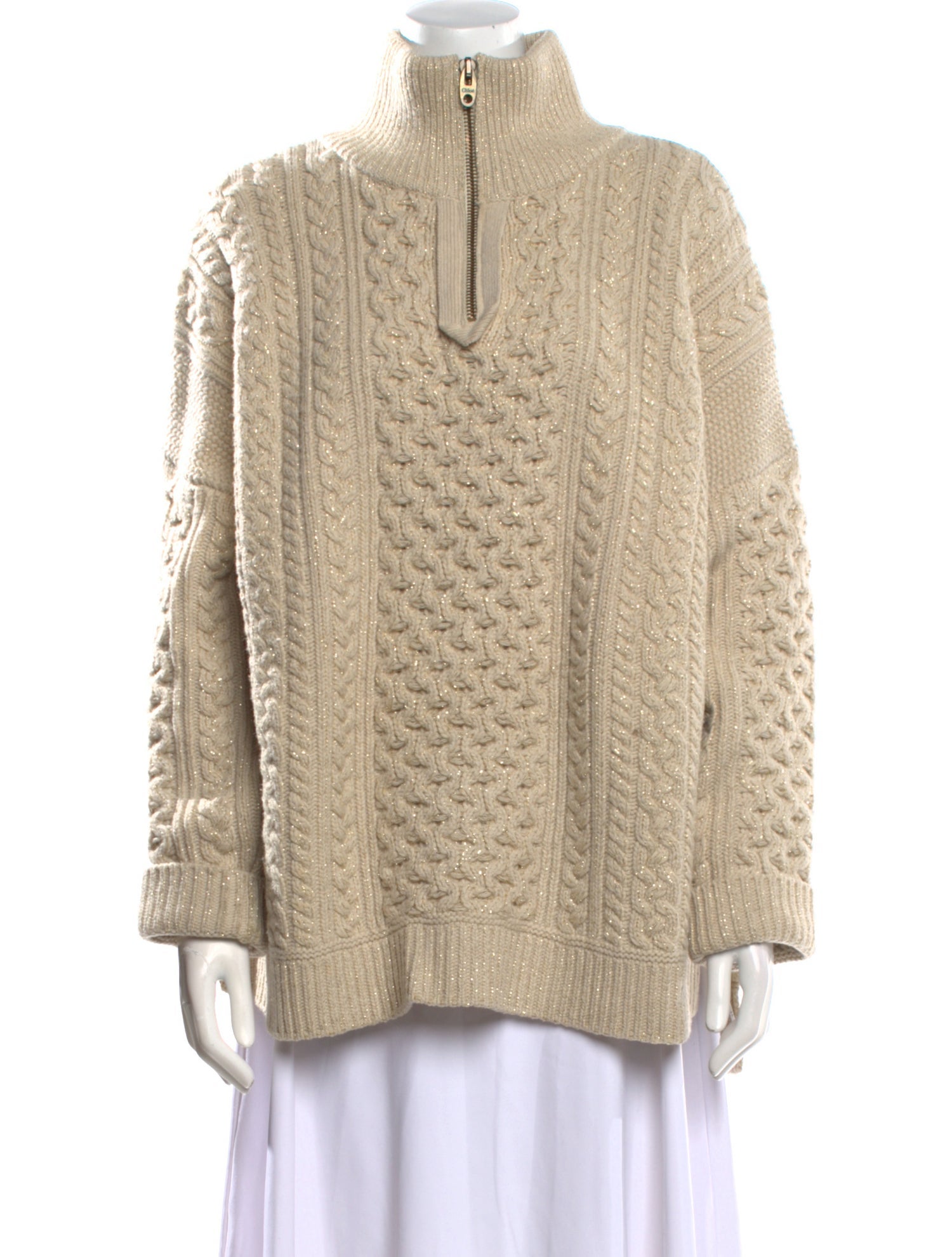 Chloé Wool Mock Neck Sweater