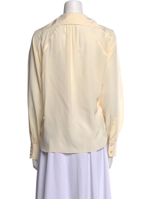 Chloé Silk V-Neck Button-Up Top
