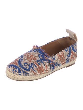 Chloé Printed Raw-Edge Trim Espadrilles