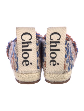 Chloé Printed Raw-Edge Trim Espadrilles