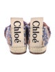 Chloé Printed Raw-Edge Trim Espadrilles
