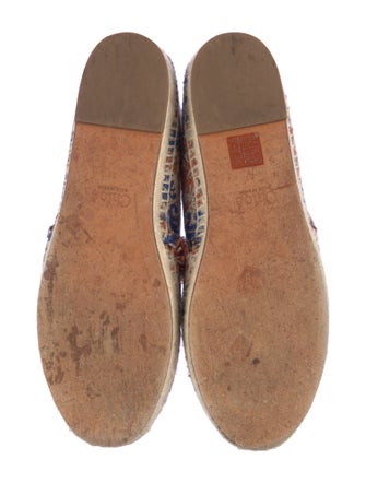 Chloé Printed Raw-Edge Trim Espadrilles