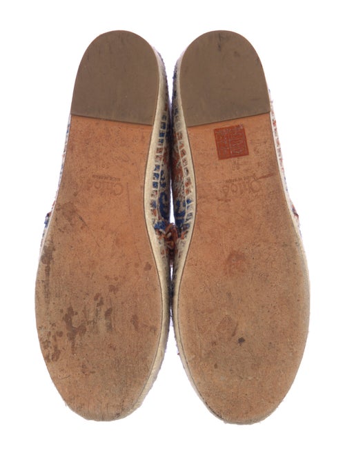 Chloé Printed Raw-Edge Trim Espadrilles