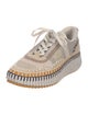 Chloé Patterned Whipstitch Trim Sneakers