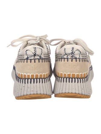 Chloé Patterned Whipstitch Trim Sneakers