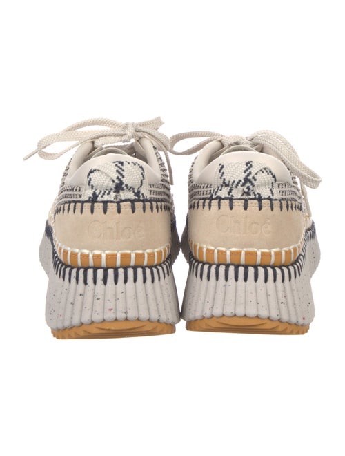 Chloé Patterned Whipstitch Trim Sneakers