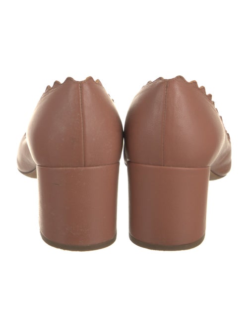 Chloé Leather Scalloped Accent Pumps