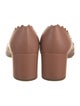 Chloé Leather Scalloped Accent Pumps