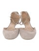 Chloé Suede Scalloped Accent D'Orsay Flats