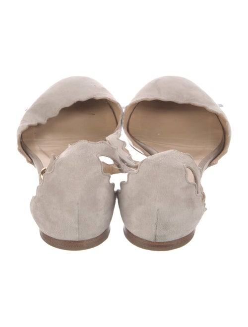 Chloé Suede Scalloped Accent D'Orsay Flats