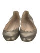 Chloé Leather Scalloped Accent Ballet Flats