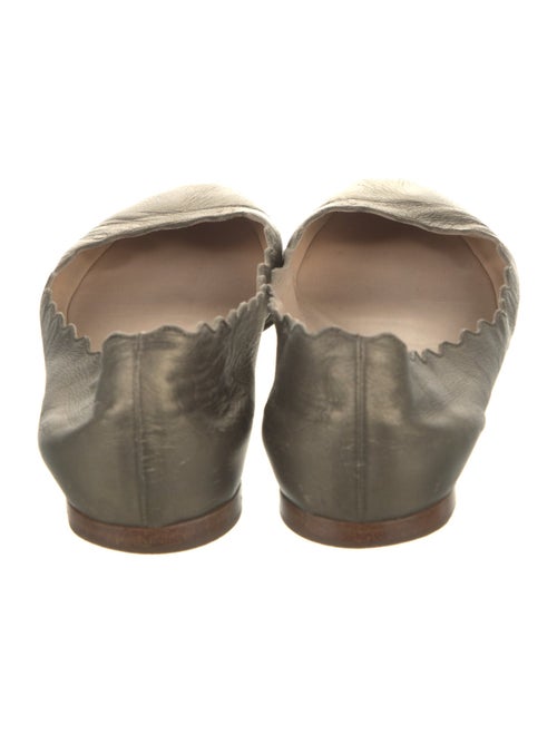 Chloé Leather Scalloped Accent Ballet Flats