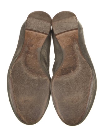 Chloé Leather Scalloped Accent Ballet Flats