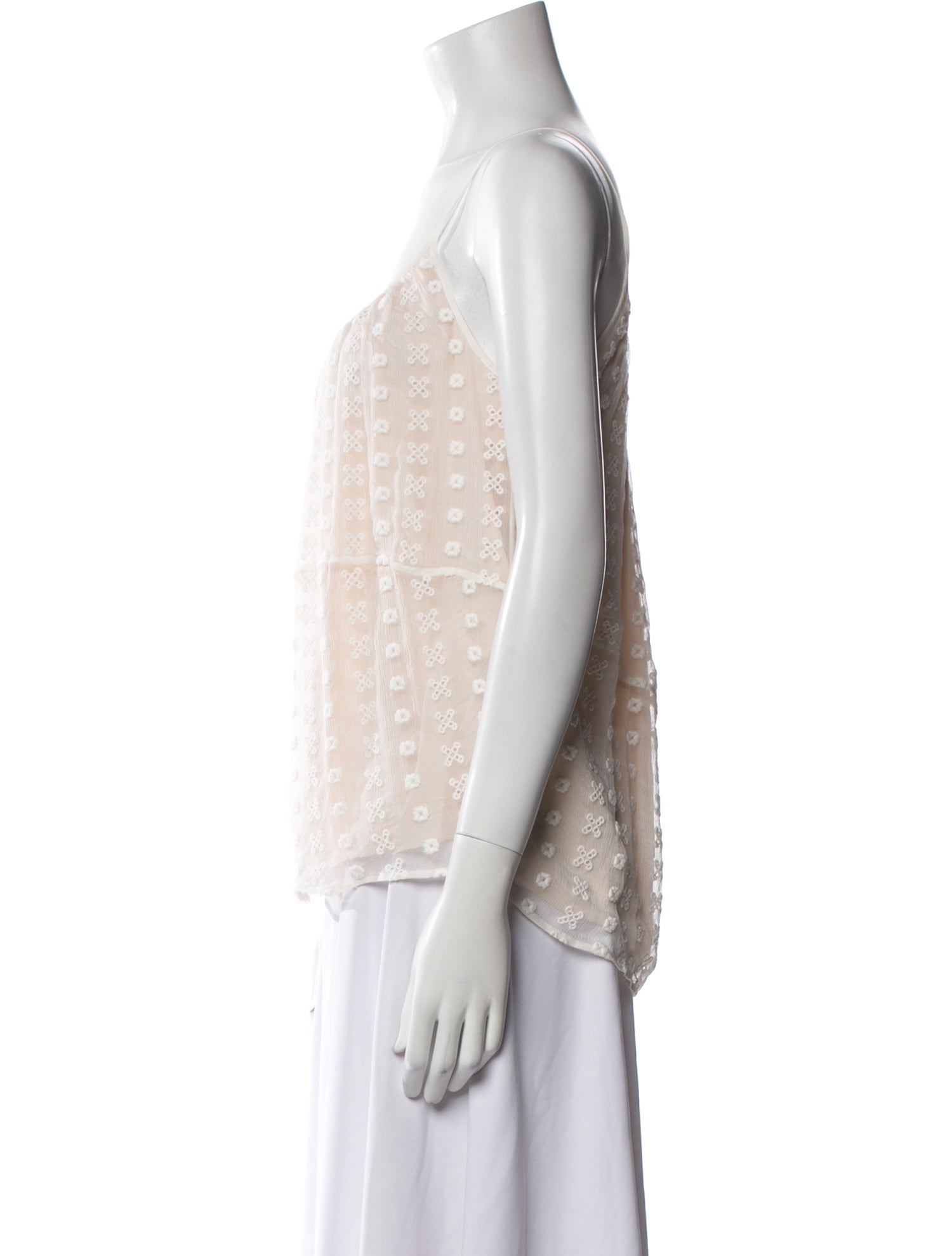 Chloé Silk Square Neckline Top