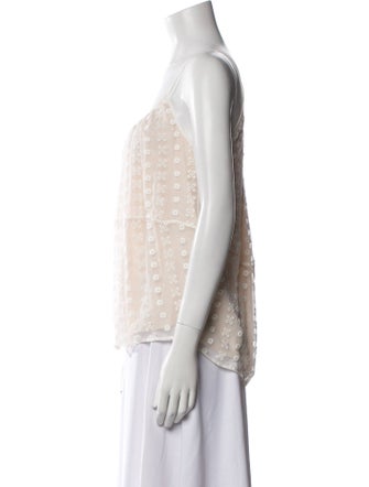 Chloé Silk Square Neckline Top