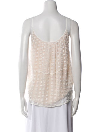 Chloé Silk Square Neckline Top