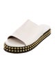 Chloé Leather Studded Accents Slides