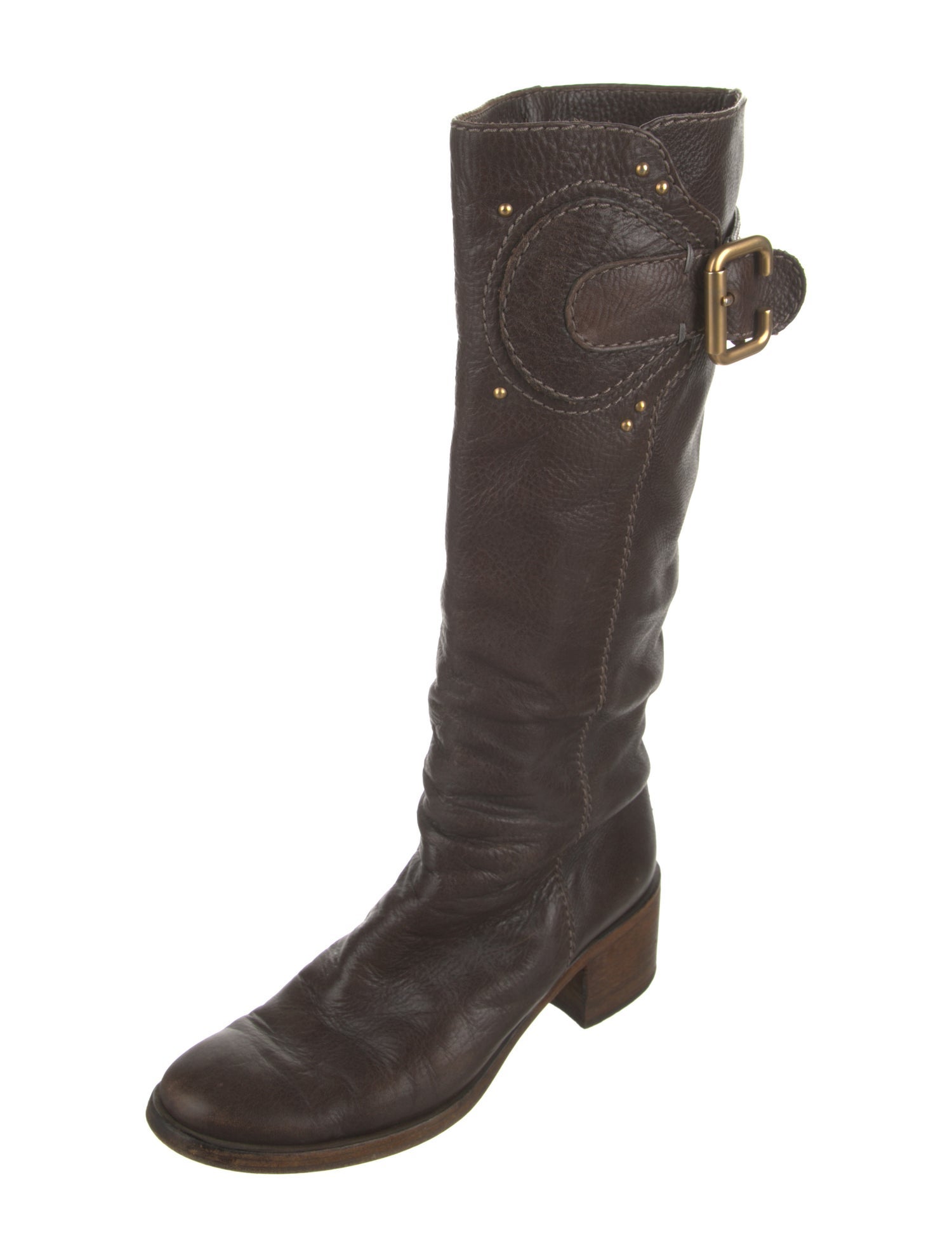 Chloé Leather Riding Boots