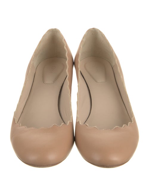 Chloé Leather Scalloped Accent Pumps
