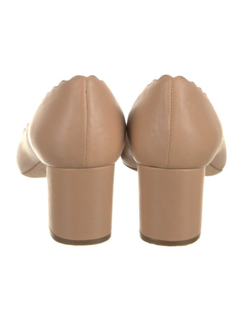 Chloé Leather Scalloped Accent Pumps