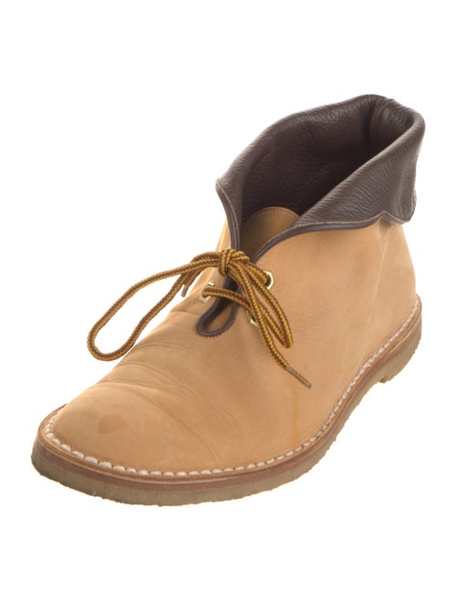 Chloé Leather Leather Trim Embellishment Wedge Sneakers