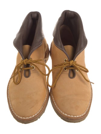 Chloé Leather Leather Trim Embellishment Wedge Sneakers