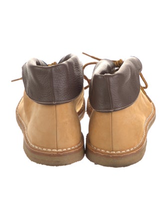 Chloé Leather Leather Trim Embellishment Wedge Sneakers