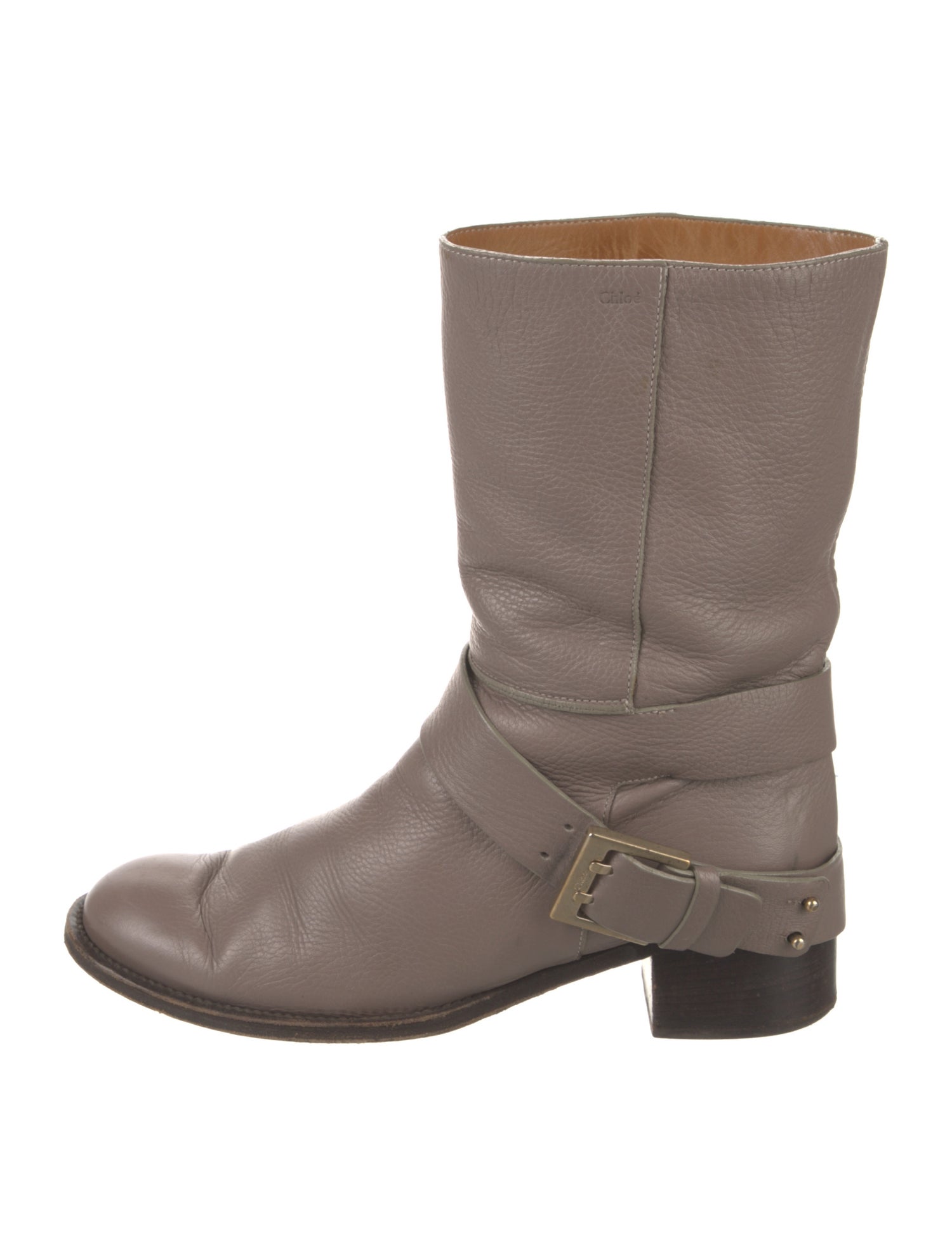 Chloé Leather Moto Boots