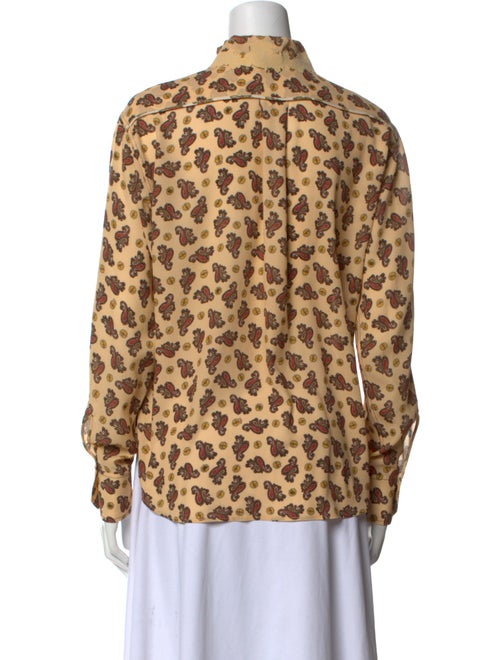 Chloé Silk Printed Button-Up Top