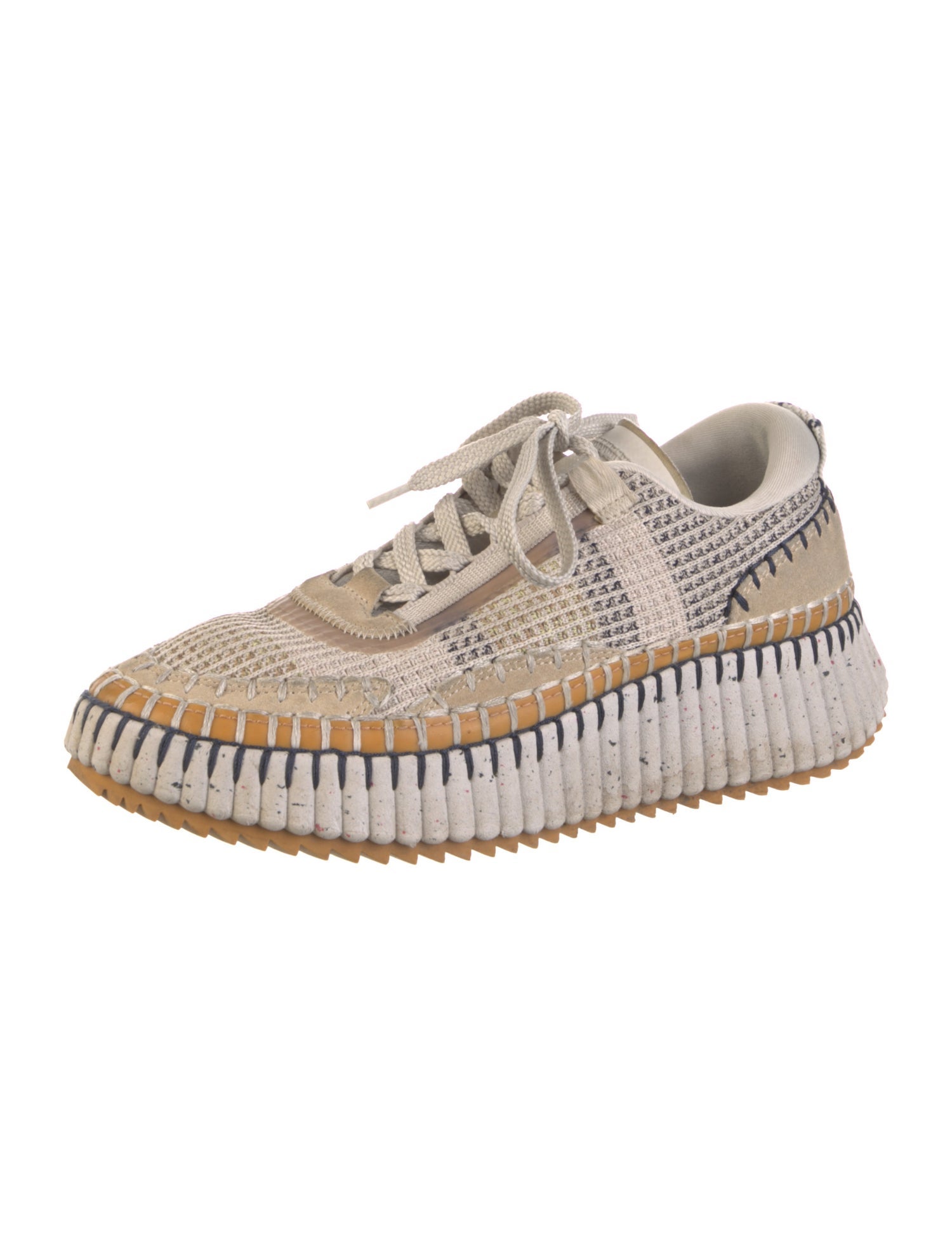 Chloé Colorblock Pattern Espadrille Sneakers