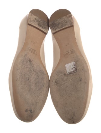 Chloé Leather Scalloped Accent Ballet Flats