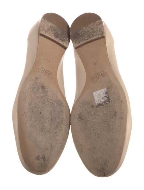 Chloé Leather Scalloped Accent Ballet Flats
