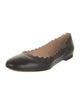 Chloé Leather Scalloped Accent Ballet Flats