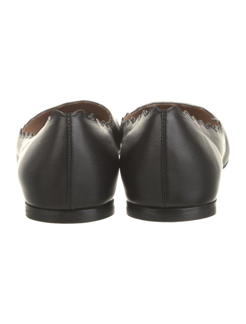 Chloé Leather Scalloped Accent Ballet Flats