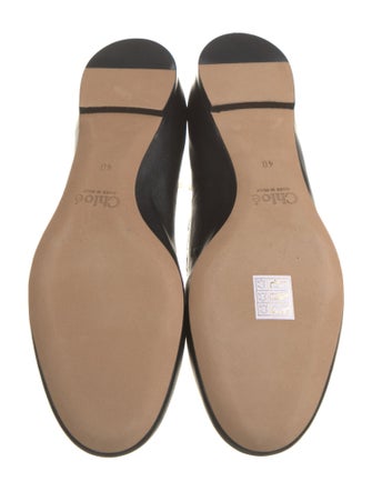 Chloé Leather Scalloped Accent Ballet Flats