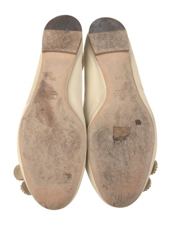 Chloé Leather Chain-Link Accents Flats