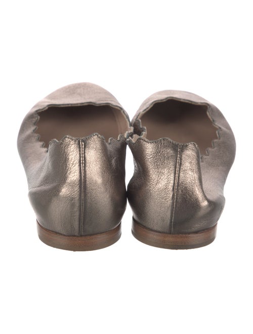 Chloé Leather Scalloped Accent Ballet Flats
