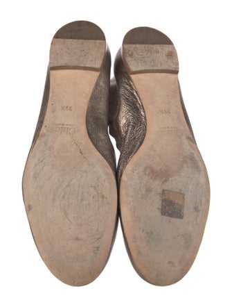 Chloé Leather Scalloped Accent Ballet Flats