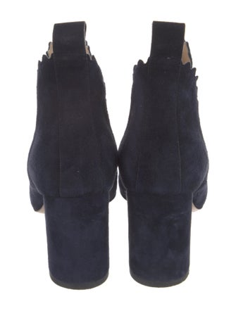 Chloé Suede Scalloped Accent Chelsea Boots