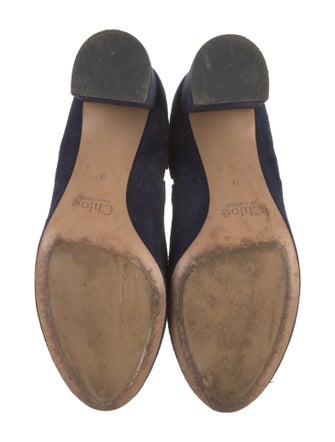 Chloé Suede Scalloped Accent Chelsea Boots