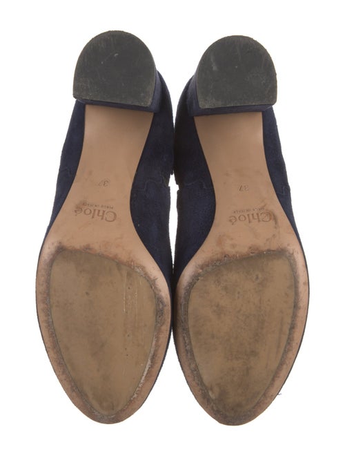 Chloé Suede Scalloped Accent Chelsea Boots