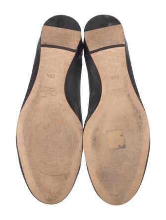 Chloé Leather Scalloped Accent Ballet Flats