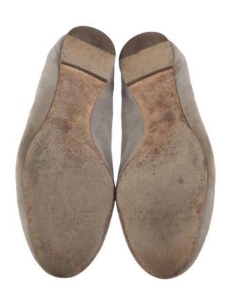 Chloé Suede Scalloped Accent Ballet Flats