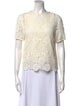 Chloé Lace Pattern Crew Neck Top